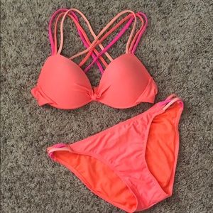{worn twice} Neon Criss Cross Bikini